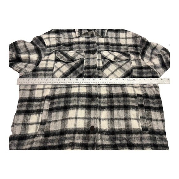 Zara Wool Blend Plaid Overshirt Medium - Picture 10 of 11